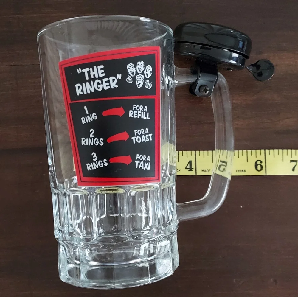 NEW Novelty Gift Beer Mug with Ringer